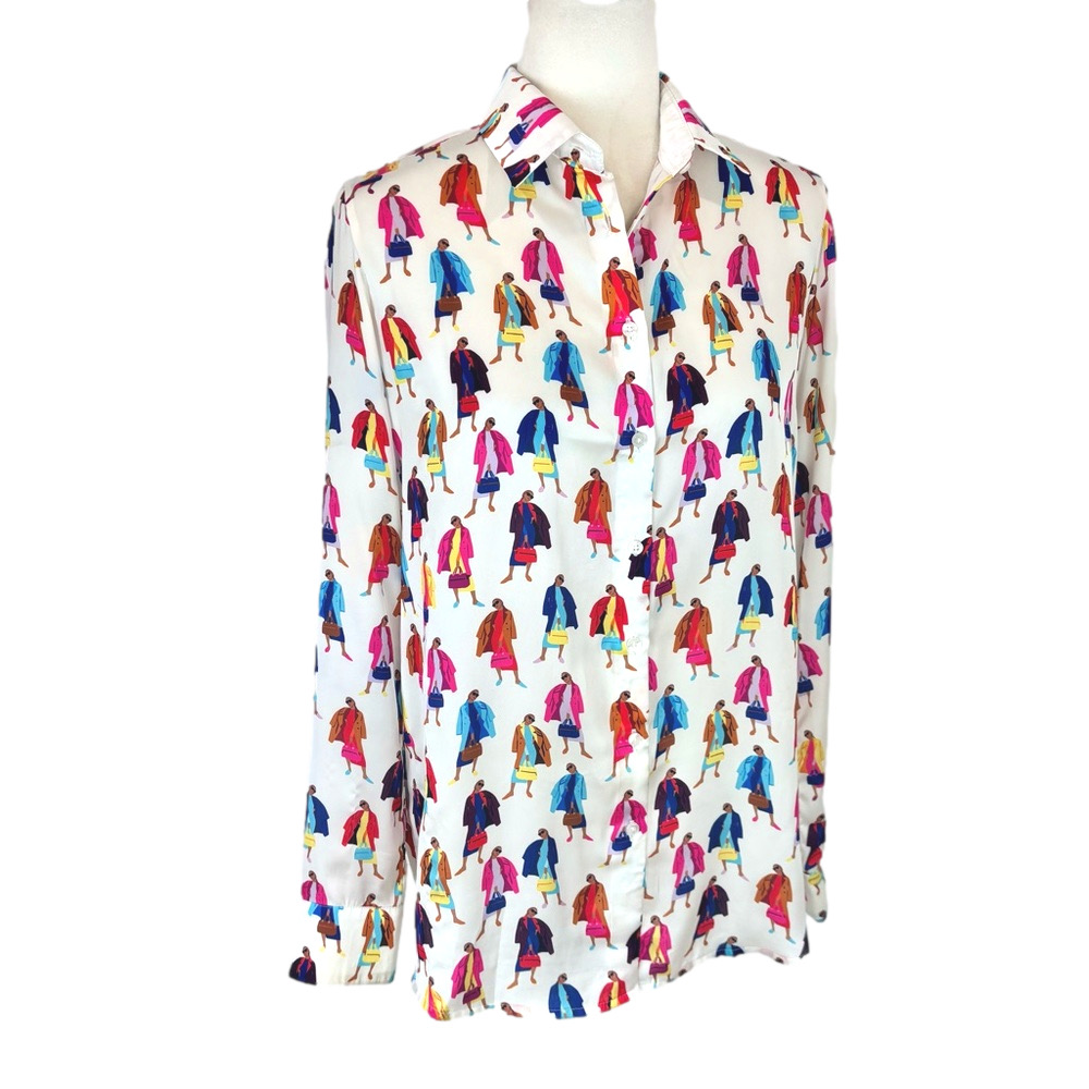 Tristan career woman motif shirt